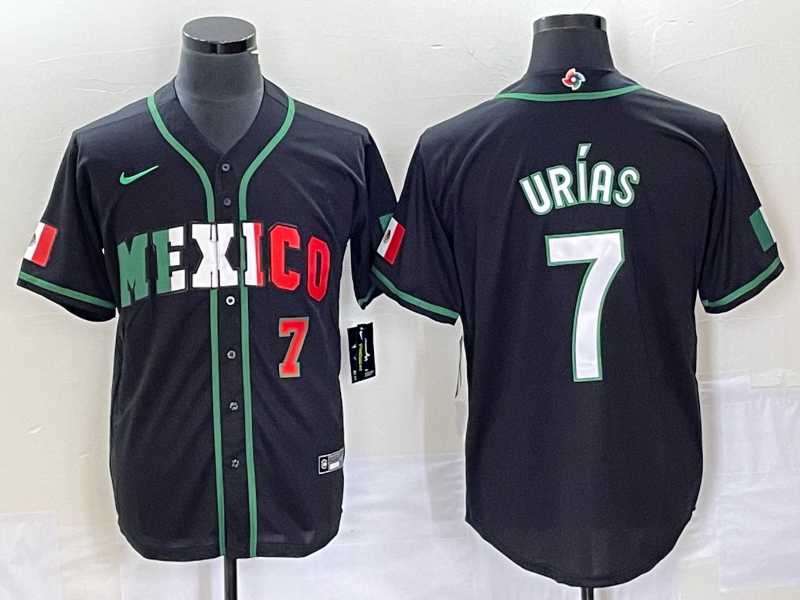 Men's Mexico Baseball #7 Julio Urias Number 2023 Black White World Classic Stitched Jersey4,We sell and wholesale Men's Mexico Baseball #7 Julio Urias Number 2023 Black White World Classic Stitched Jersey4 on line form chian!